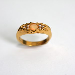 OPAL + DIAMOND EYE RING